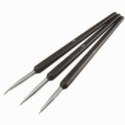 3x Tiny Acrylic Nail Art Drawing Painting Pen Brush Set