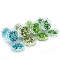 4 Box Nail Glitter Powder Tips 3D Colorful Sequins Makeup Manicure Decoration For Hollowen Party