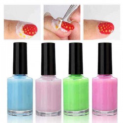 4 Colors Anti Overflow Glue Peel Off Liquid Latex Tape Easy Clean Base Top Nail Gel Polish