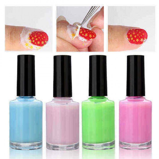 4 Colors Anti Overflow Glue Peel Off Liquid Latex Tape Easy Clean Base Top Nail Gel Polish 4 Colors Anti Overflow Glue Peel Off Liquid Latex Tape Easy Clean Base Top Nail Gel Polish
