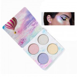4 Colors Highlight Shimmer Glitter Eye Shadow Palette Glow Face Cosmetic