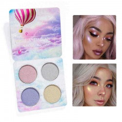 4 Colors Highlight Shimmer Glitter Eye Shadow Palette Glow Face Cosmetic