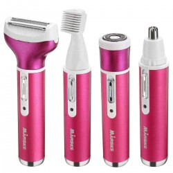 4 IN 1 Skin Women Painless Hair Remover USB Rechargeable Face Hair Removal Epilator