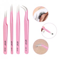 4 Pros Multifunctional Tweezers Makeup False Fake Eyelashes Extension Cosmetic Tools