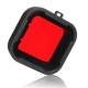 4 in 1 5x5.5x1cm Underwater Sea Diving Filter Lens for Go Pro SJCAM sj6 Waterproof Shell