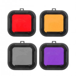 4 in 1 5x5.5x1cm Underwater Sea Diving Filter Lens for Go Pro SJCAM sj6 Waterproof Shell