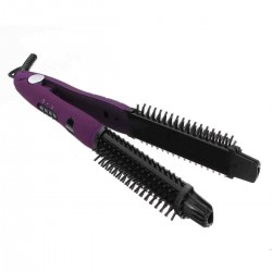 4 in 1 Dual Ionic Ceramic Hair Straightener Curler Wand Curling Iron Brush Roller