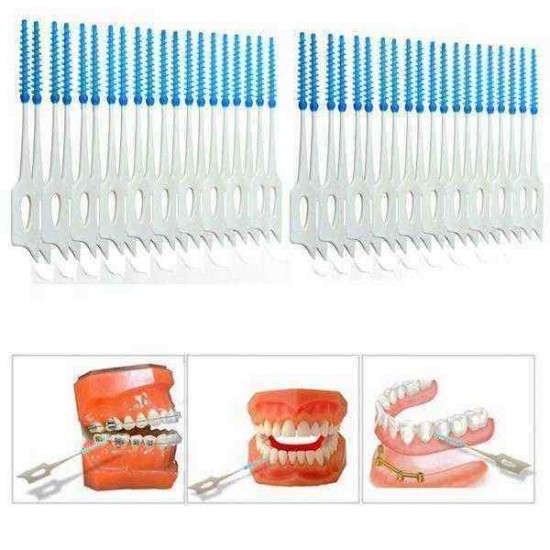 400pcs Interdental Between Teeth Floss Brush Elastic Massage Gum Toothpick 400pcs Interdental Between Teeth Floss Brush Elastic Massage Gum Toothpick