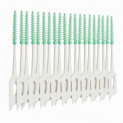 40pcs Interdental Between Teeth Floss Brush Elastic Massage Gum Toothpick