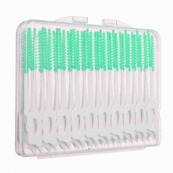 40pcs Interdental Between Teeth Floss Brush Elastic Massage Gum Toothpick