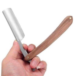 440C Steel Traditional Barber Razor Beard Hair Shaving Shaver Straight Folding Rosewood Handle