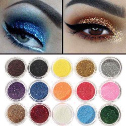 45 Colors Glitter Powder Eye Shadow Pigment Shinny Shimmer Gel Nail Art Decoration Spangle Set