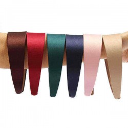 4CM Wide Lady Satin Headwear Headbrand Hair Hoops