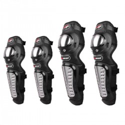 4Pcs Adults Stainless Steel Knee Elbow Armour Motorbike Racing Motocross Protector Pads Elbow Guard Protective Cycle