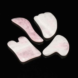 4Pcs Natural Jade Gua Sha Facial Massage Tool Scraping Massage Tool Gua Sha Scraping Tool for Back Legs Arms Neck Shoulder Face Manual Massager