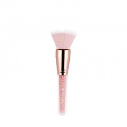 4pcs Pink Brush Set Daily Use Soft Synthetic Hair Crystal Makeup Brushes