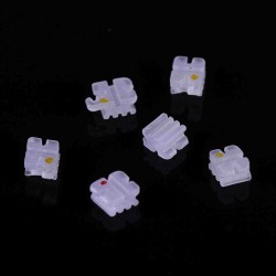 5 Boxes Dental Teeth Orthodontic Ceramic Bracket Braces Roth .022 Hooks 3-4-5