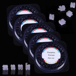 5 Boxes Dental Teeth Orthodontic Ceramic Bracket Braces Roth .022 Hooks 3-4-5
