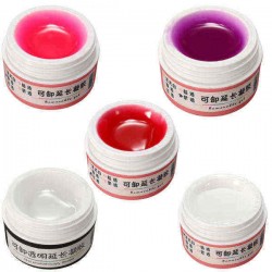 5 Colors Nail Art Gel Extension Manicure Model Transparent Clear Phototherapy DIY Design