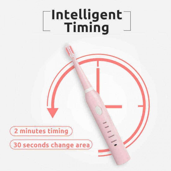 5 Gears Electric Toothbrush Sonic Power Waterproof USB Fast Charging Oral Care