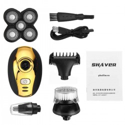 5 Head 4-in-1 Waterproof Shaver Nose Hair Apparatus Electrical Hair Trimmer