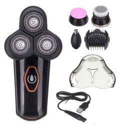 5 In 1 Electric Hair Clipper Cordless Shaver Nose Hair Trimmer Facial Cleanser Foot Grinding Machine