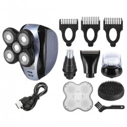 5 in 1 Rechargeable Electric Hair Shaver Razor Trimmer Clipper Bald Head Beard