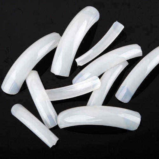 500PCS Milky Salon French False Acrylic 3D Nail Art tips