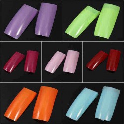 500Pcs French Style Purity UV Gel Acrylic False Nail Art Tips