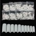 500pcs White Acrylic French False 3D Nail Art Half Tips