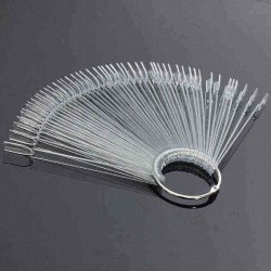 50PCS Transparent Detachable Nail Display Tool Foldable Fan Board