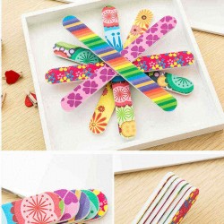 50Pcs Colorful Sanding Nail Art Files Buffer Block Manicure Tools Cleaner Polish Gel Remove