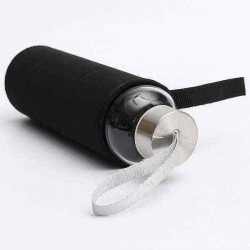 550ml BPA Free Glass Juice Tea Water Bottle Cup Mug with Stainless Steel Filter Infuser & Protective Bag
