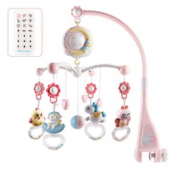 59cm x 23.5cm 3 x AA Batteries Bed Bell Remote Control Music Box Help Sleep Exercise Baby's Hand-eye Coordination