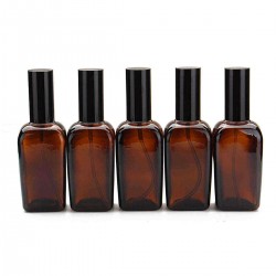 5Pcs Amber Glass Spray Bottles Water Sprayer Trigger for Essential Oil Perfume Toner