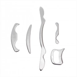 5Pcs Stainless Steel Guasha Manual Massager Gua Sha Scraping SPA Board Tool Health Care