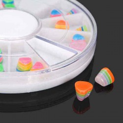 5mm Resin 3D Heart Nail Art Decoration Wheel