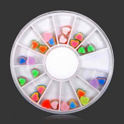 5mm Resin 3D Heart Nail Art Decoration Wheel