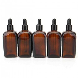 5pcs Amber Glass Liquid Reagent Pipette Essential Oil Perfume Bottles Eye Droppe