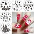5pcs Christmas Nail Image Template Stamps Set Snowflake Bird Snowman Angel Santa Claus