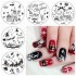 5pcs Cute Christmas Tree Nail Image Stamps Set Snowflake Template Snowman Cloud Santa Claus Manicure