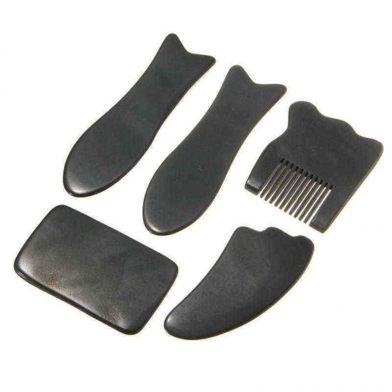 5pcs Horn Gua sha Massage Health Care Tool Board Acupuncture Body Kits Gift Present 5pcs Horn Gua sha Massage Health Care Tool Board Acupuncture Body Kits Gift Present
