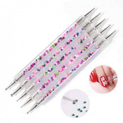 5pcs Nail Pen Dotting UV Gel Painting Drawing Acrylic Salon Decorations Manicure Tools