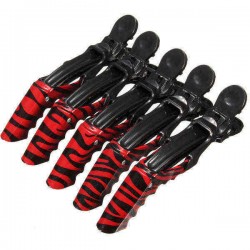 5pcs Professional Crocodile Hair Clips Hairdressing Salon Sectioning Clamp Hairpin Grip Barber