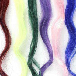 6 Colors Colorful Long Synthetic Wig Curly Hair Extensions Clip
