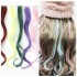 6 Colors Colorful Long Synthetic Wig Curly Hair Extensions Clip