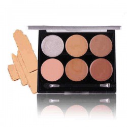 6 Colors Concealer Palette Facial Corrective Makeup Contour Highlighter Base Corrector