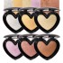 6 Colors Heart Highlighter Eye Shadow Face Glow Powder Contour Bronzer Makeup