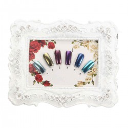 6 Colors Magic Mirror Chrome Pearl Shell Luster Powder Dust Decorations Glitter Pigment