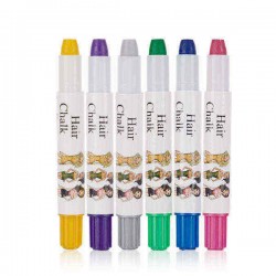 6 Colors Metal Coloring Crayons One-time Hair Dye Pen Hairdressing